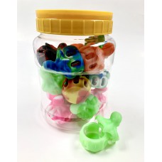 Silicone Octopus + Glass Jars (18ct)